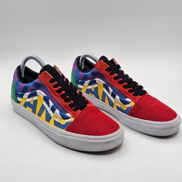 Vans Sneakers M-8.5 W-10 Streetwear Maximalist Indie Sleaze Colorblock Statement - Picture 2 of 7